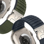 Correa de nailon ajustable para reloj Apple Watch, hebilla paracaídas, cierre táctico, modelo Riven