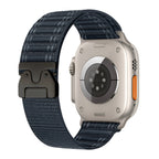 Correa de nailon ajustable para reloj Apple Watch, hebilla paracaídas, cierre táctico, modelo Riven