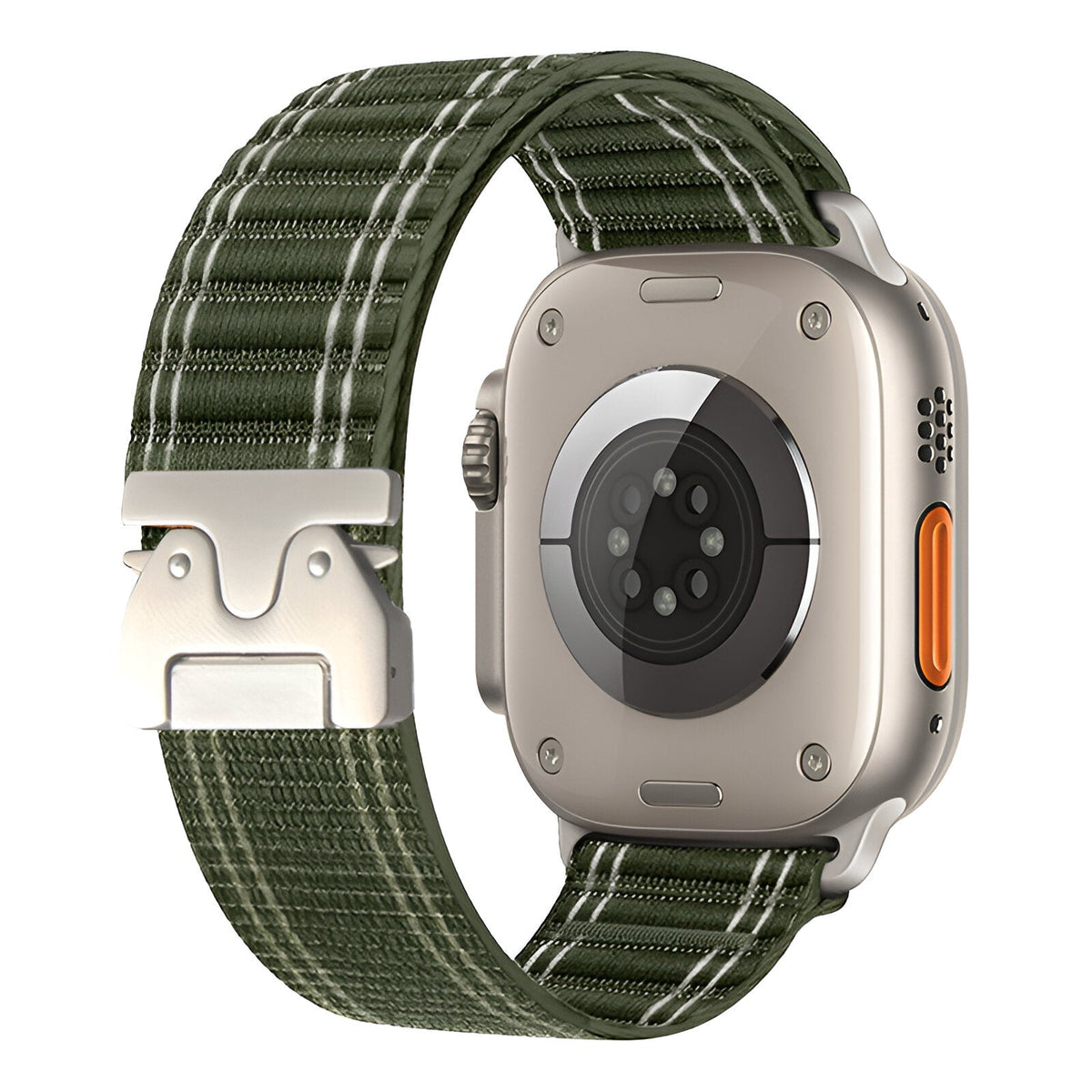Correa de nailon ajustable para reloj Apple Watch, hebilla paracaídas, cierre táctico, modelo Riven