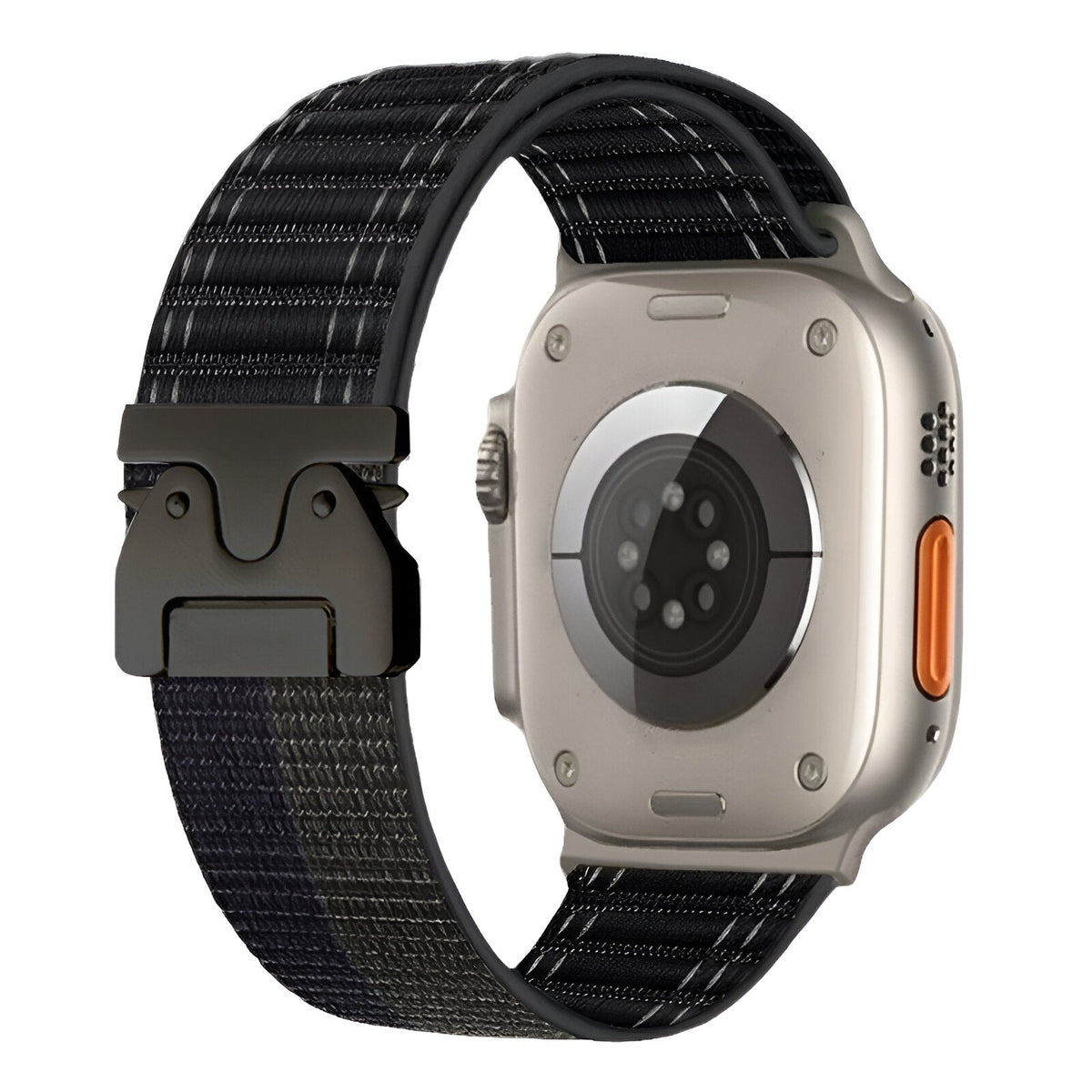 Correa de nailon ajustable para reloj Apple Watch, hebilla paracaídas, cierre táctico, modelo Riven