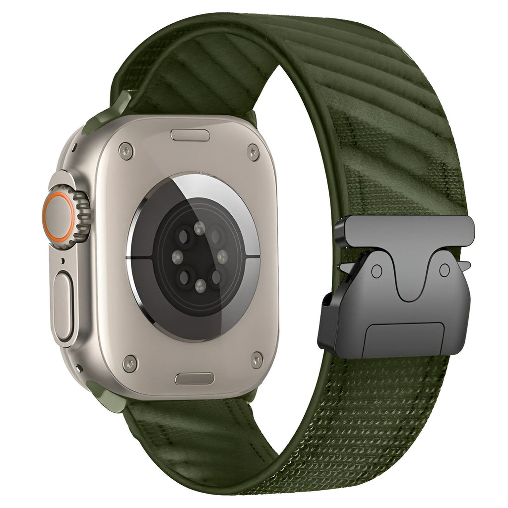 Correa de nailon tejido en diagonal para Apple Watch, cierre táctico, modelo Neyko