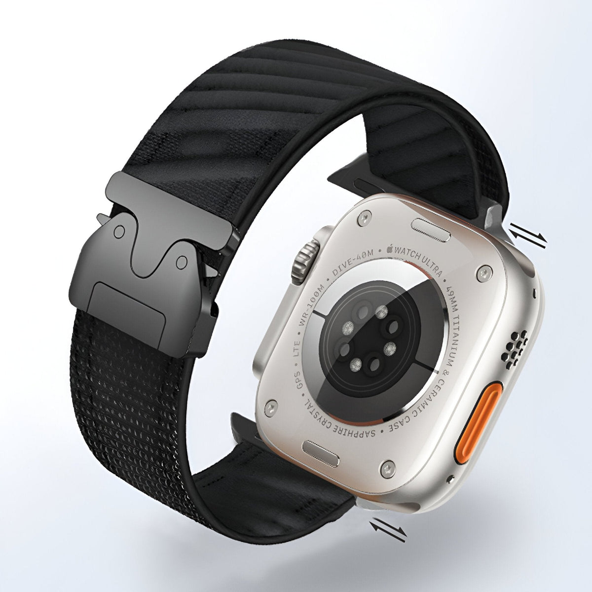 Correa de nailon tejido en diagonal para Apple Watch, cierre táctico, modelo Neyko