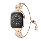 Correa para Apple Watch, alas de ángel brillantes, de acero inoxidable, modelo Angela