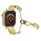 Correa para Apple Watch, alas de ángel brillantes, de acero inoxidable, modelo Angela