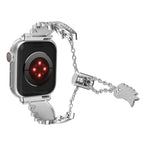 Correa para Apple Watch, alas de ángel brillantes, de acero inoxidable, modelo Angela