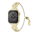 Correa para Apple Watch, alas de ángel brillantes, de acero inoxidable, modelo Angela