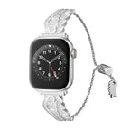 Correa para Apple Watch, alas de ángel brillantes, de acero inoxidable, modelo Angela