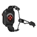 Correa para Apple Watch, alas de ángel brillantes, de acero inoxidable, modelo Angela