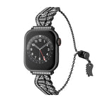 Correa para Apple Watch, alas de ángel brillantes, de acero inoxidable, modelo Angela