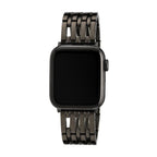 Correa Apple Watch de acero inoxidable, cinco capas caladas, acabado con pedrería, modelo Princia