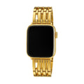 Correa Apple Watch de acero inoxidable, cinco capas caladas, acabado con pedrería, modelo Princia