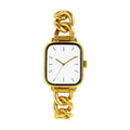 Correa para Apple Watch de malla cubana, acero inoxidable, chic minimalista, fácil de ajustar, modelo Cuba