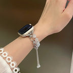 Correa para Apple Watch de perlas ojo de gato, cadenita ajustable, modelo Tilou