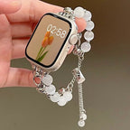Correa para Apple Watch de perlas ojo de gato, cadenita ajustable, modelo Tilou