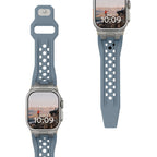 Correa de silicona perforada para Apple Watch, diseño outdoor, conectores metálicos, modelo Serdak