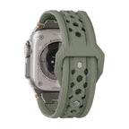 Correa de silicona perforada para Apple Watch, diseño outdoor, conectores metálicos, modelo Serdak