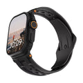 Correa de silicona perforada para Apple Watch, diseño outdoor, conectores metálicos, modelo Serdak