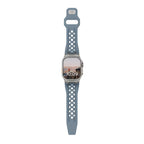 Correa de silicona perforada para Apple Watch, diseño outdoor, conectores metálicos, modelo Serdak