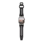 Correa de silicona perforada para Apple Watch, diseño outdoor, conectores metálicos, modelo Serdak