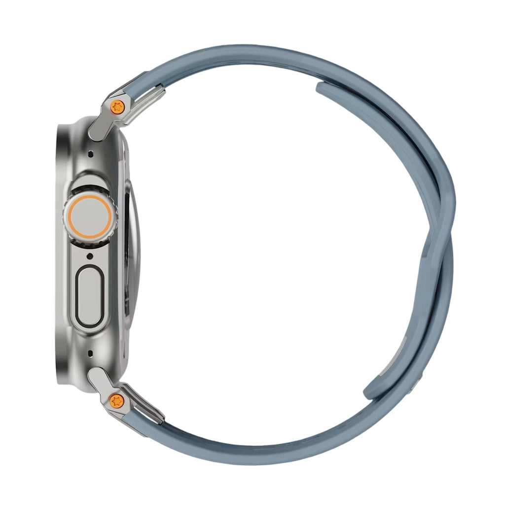 Correa de silicona perforada para Apple Watch, diseño outdoor, conectores metálicos, modelo Serdak