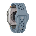 Correa de silicona perforada para Apple Watch, diseño outdoor, conectores metálicos, modelo Serdak