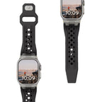 Correa de silicona perforada para Apple Watch, diseño outdoor, conectores metálicos, modelo Serdak