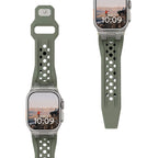 Correa de silicona perforada para Apple Watch, diseño outdoor, conectores metálicos, modelo Serdak