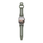 Correa de silicona perforada para Apple Watch, diseño outdoor, conectores metálicos, modelo Serdak