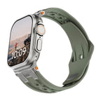 Correa de silicona perforada para Apple Watch, diseño outdoor, conectores metálicos, modelo Serdak