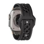 Correa de silicona perforada para Apple Watch, diseño outdoor, conectores metálicos, modelo Serdak