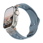 Correa de silicona perforada para Apple Watch, diseño outdoor, conectores metálicos, modelo Serdak