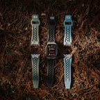 Correa de silicona perforada para Apple Watch, diseño outdoor, conectores metálicos, modelo Serdak