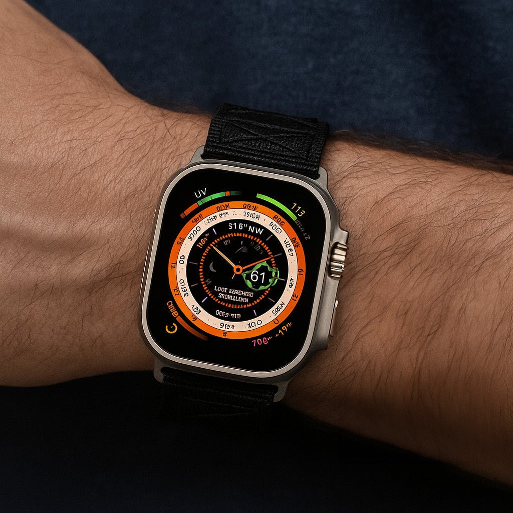 Correa táctica de nailon, edición montaña y escalada, para Apple Watch, ajustable, modelo Diemio