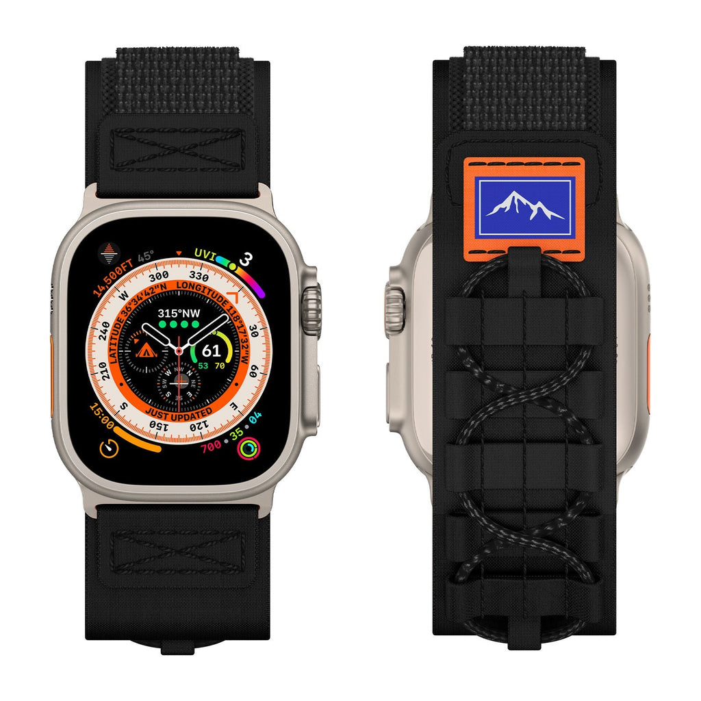 Correa táctica de nailon, edición montaña y escalada, para Apple Watch, ajustable, modelo Diemio