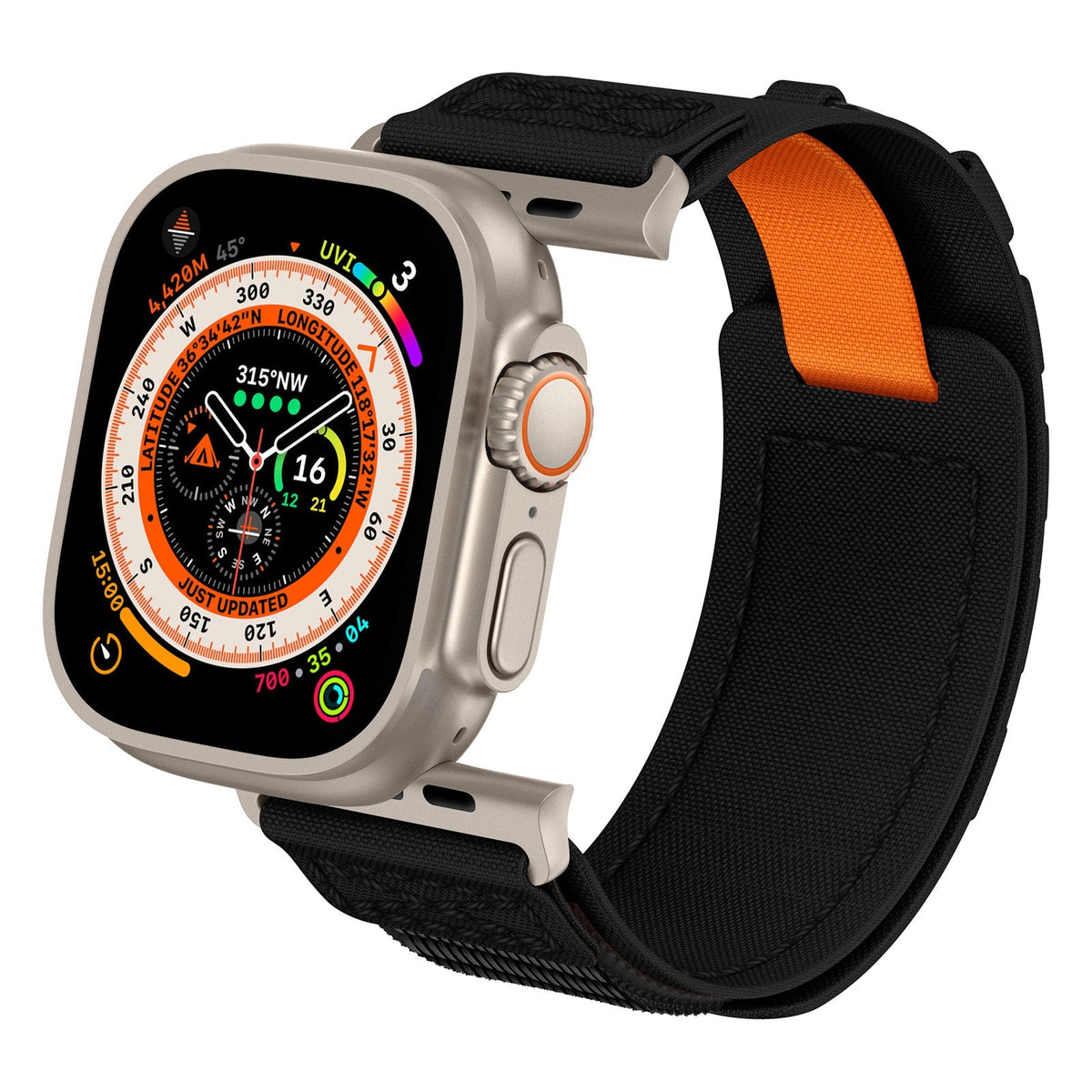 Correa táctica de nailon, edición montaña y escalada, para Apple Watch, ajustable, modelo Diemio