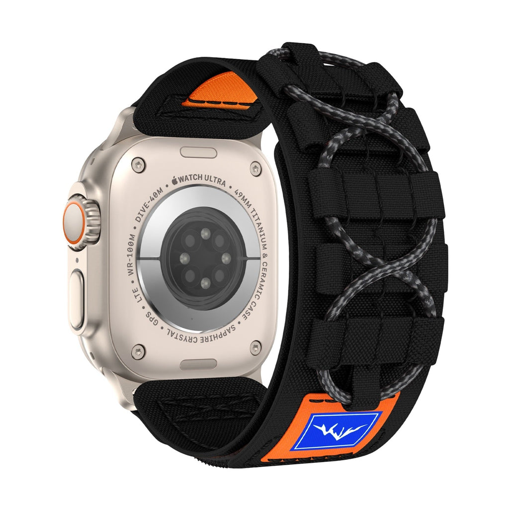 Correa táctica de nailon, edición montaña y escalada, para Apple Watch, ajustable, modelo Diemio