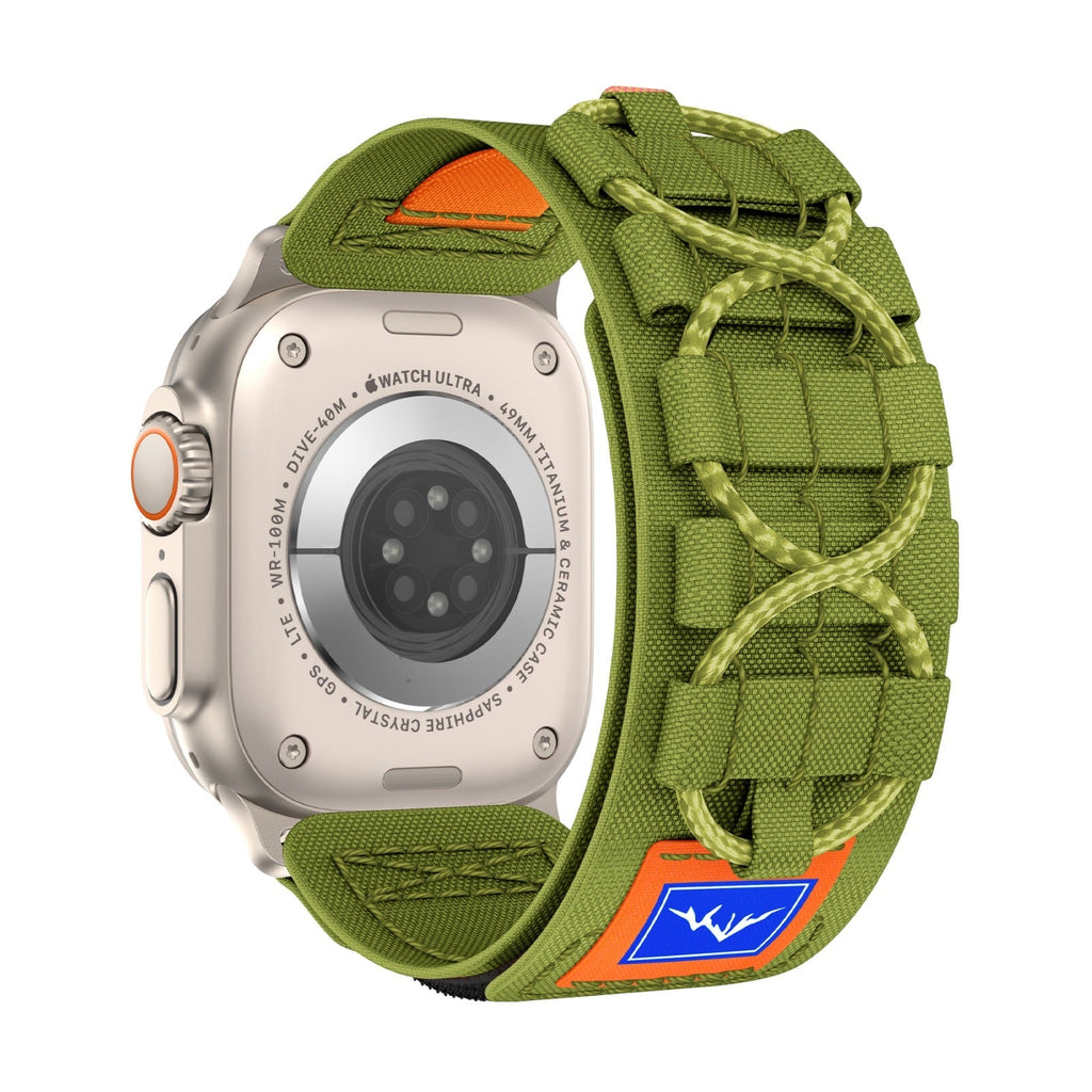 Correa táctica de nailon, edición montaña y escalada, para Apple Watch, ajustable, modelo Diemio