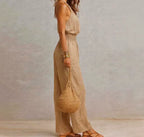 MONO HALTER CON CINTURA AJUSTADA