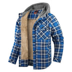 Chaqueta Ligera de Cuadros con Capucha