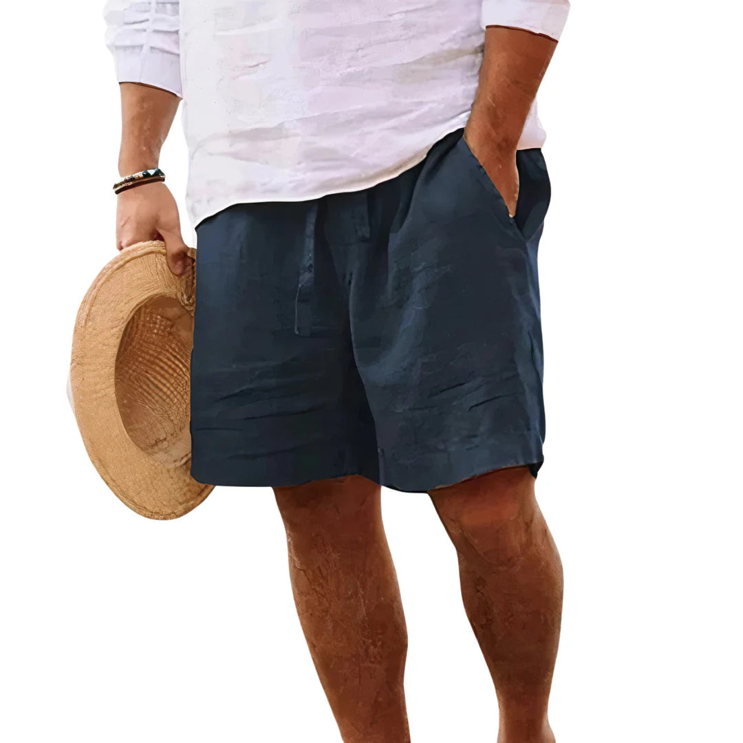 Pantalones cortos de algodón y lino