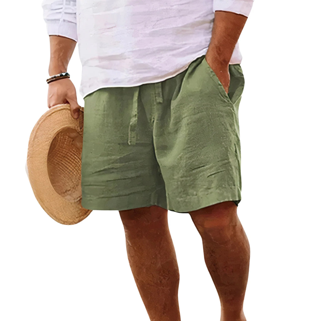 Cotton and linen shorts 1+1 FREE