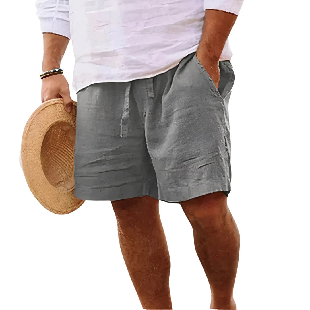 Pantalones cortos de algodón y lino
