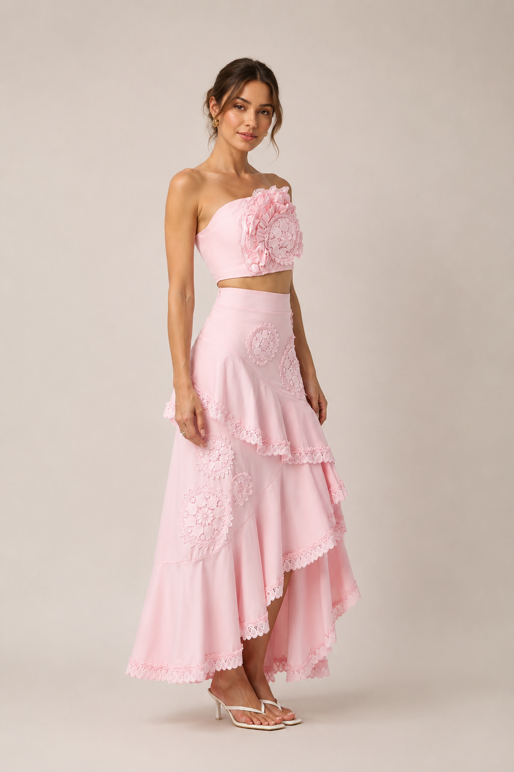Conjunto Couture de Encaje Floral