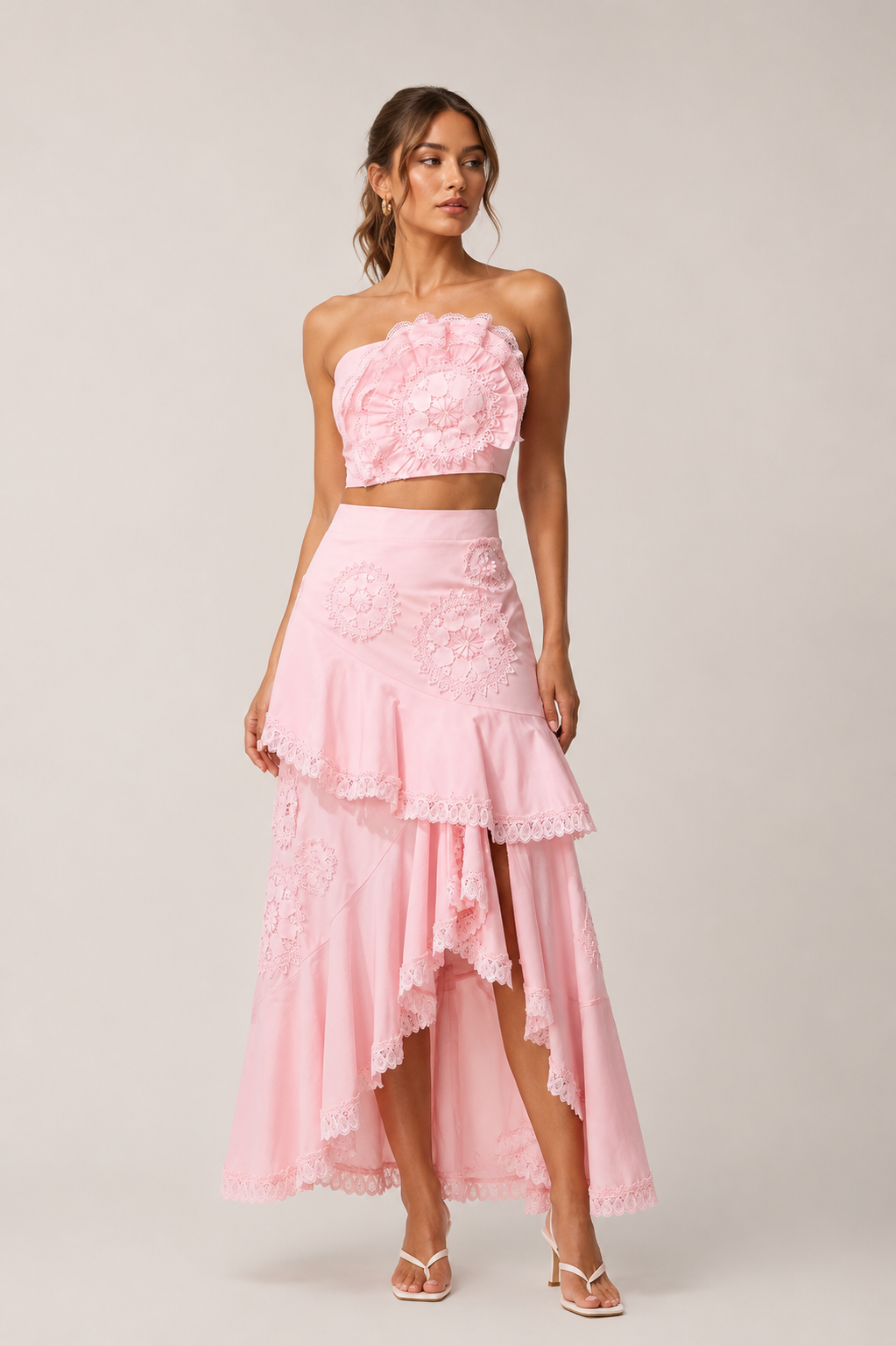 Conjunto Couture de Encaje Floral