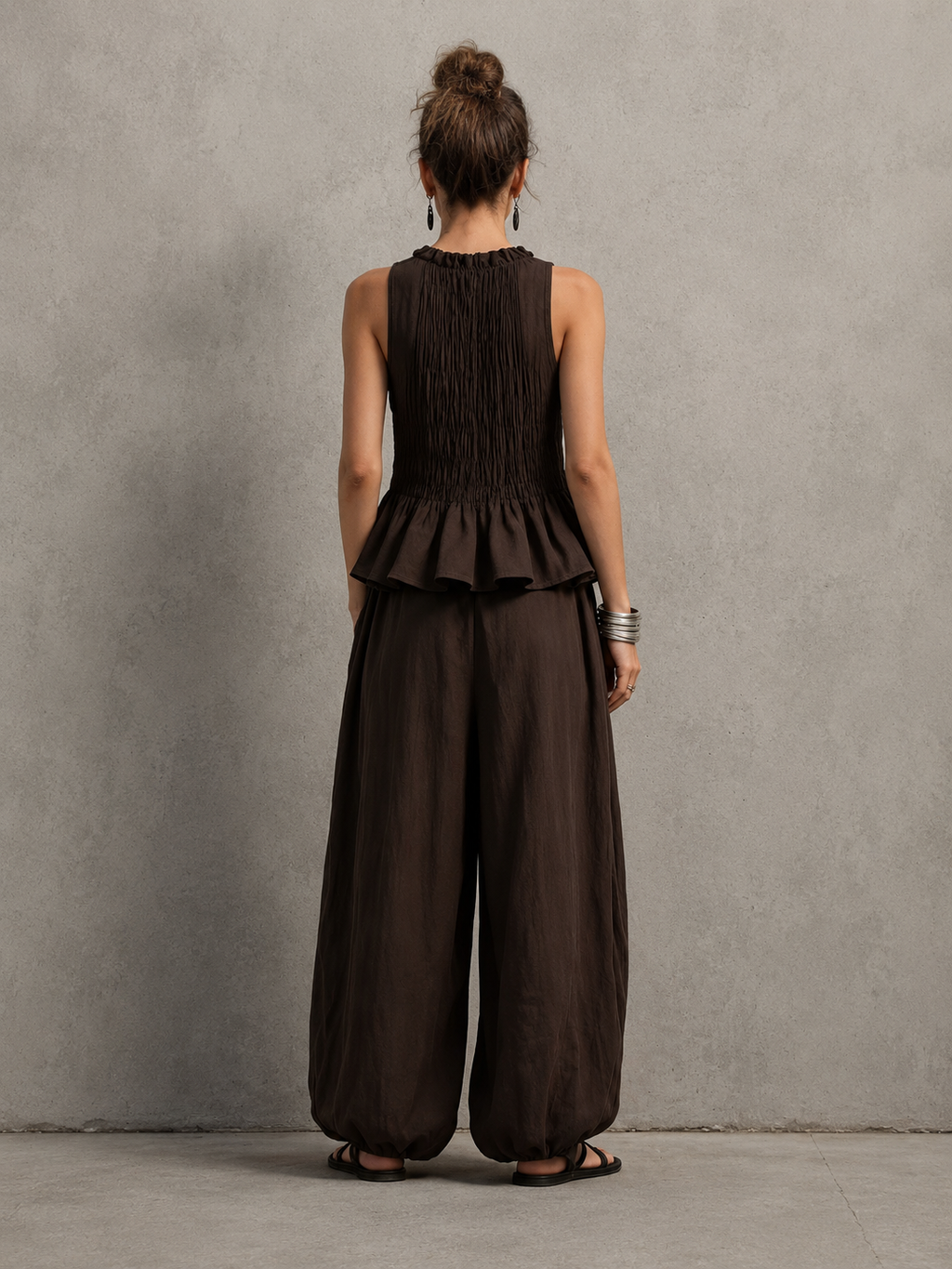 Conjunto Boho de Volantes y Pantalón Fluido