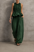 Conjunto Boho de Volantes y Pantalón Fluido