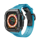 Carcasa de titanio y correa de silicona 49mm para Apple Watch Ultra, modelo Nodius