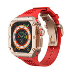 Carcasa de titanio y correa de silicona 49mm para Apple Watch Ultra, modelo Nodius