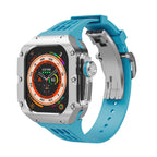 Carcasa de titanio y correa de silicona 49mm para Apple Watch Ultra, modelo Nodius
