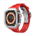 Carcasa de titanio y correa de silicona 49mm para Apple Watch Ultra, modelo Nodius